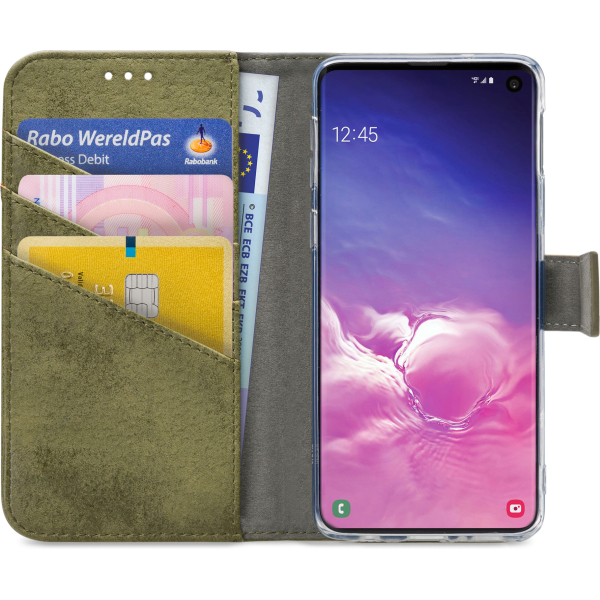 My Style Flex Wallet For Samsung Galaxy S10E Olive - Afbeelding 3