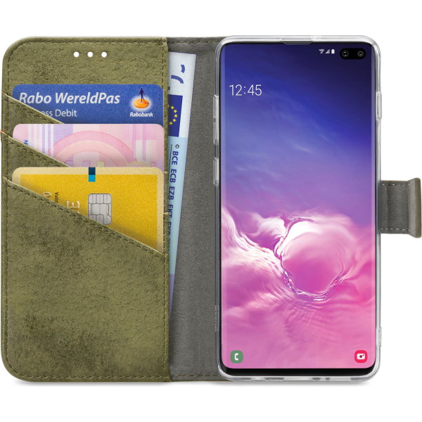 My Style Flex Wallet For Samsung Galaxy S10+ Olive - Afbeelding 3