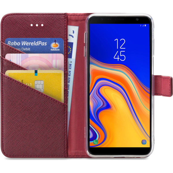 My Style Flex Wallet For Samsung Galaxy J6+ Bordeaux - Afbeelding 3