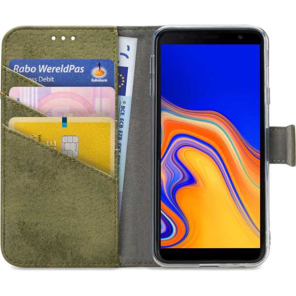 My Style Flex Wallet For Samsung Galaxy J4+ Olive - Afbeelding 3