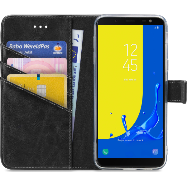 My Style Flex Wallet For Samsung Galaxy J6 2018 Black - Afbeelding 3