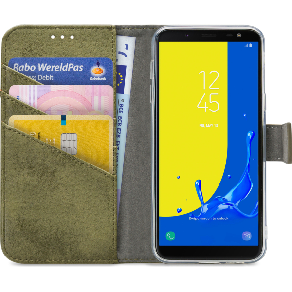 My Style Flex Wallet For Samsung Galaxy J6 2018 Olive - Afbeelding 3