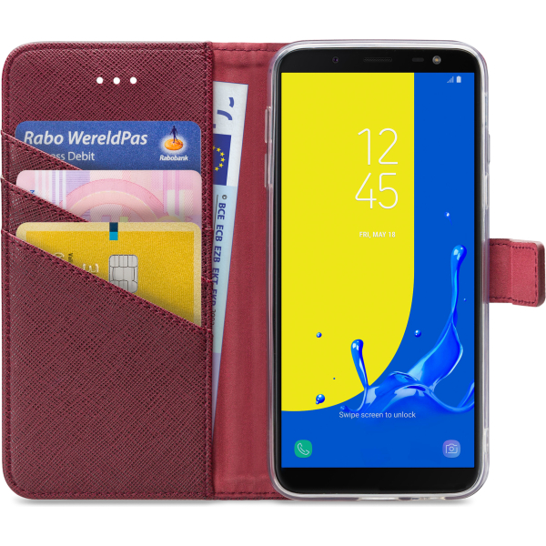 My Style Flex Wallet For Samsung Galaxy J6 2018 Bordeaux - Afbeelding 3