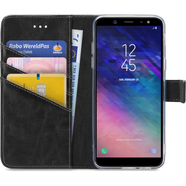 My Style Flex Wallet For Samsung Galaxy A6 2018 Black - Afbeelding 3