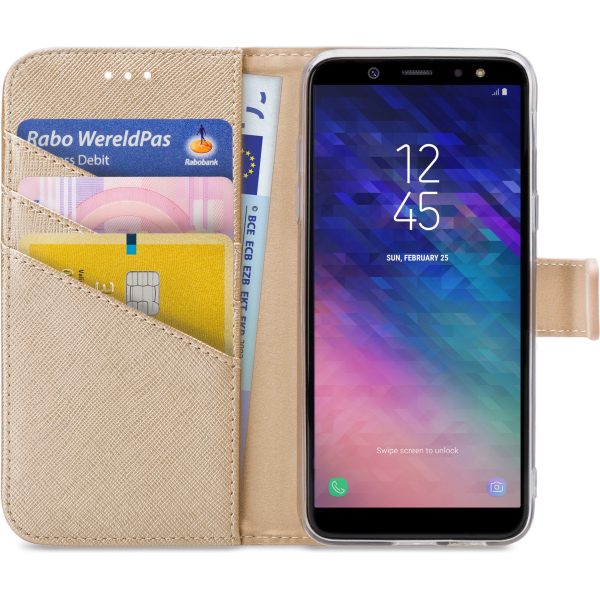 My Style Flex Wallet For Samsung Galaxy A6 2018 Gold - Afbeelding 3