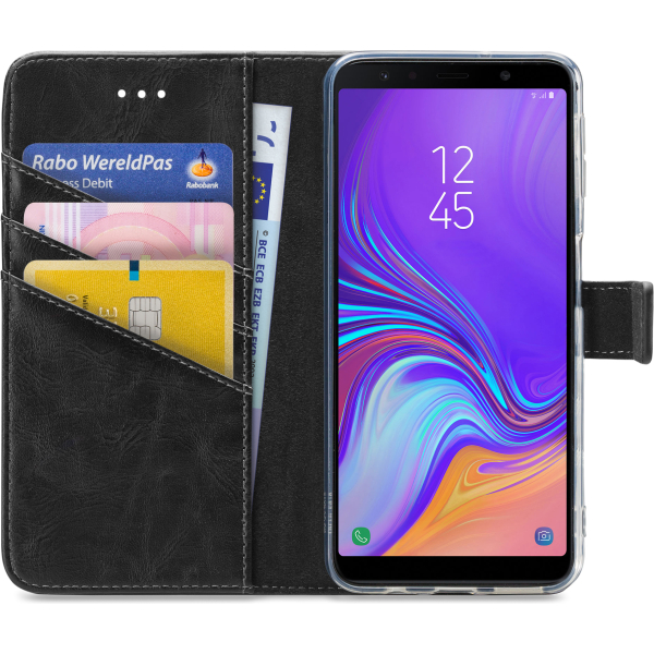 My Style Flex Wallet For Samsung Galaxy A7 2018 Black - Afbeelding 3