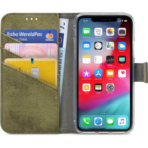 My Style Flex Wallet For Apple Iphone X/Xs Olive - Afbeelding 3