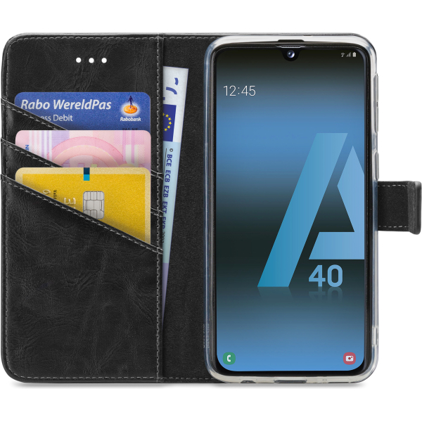 My Style Flex Wallet For Samsung Galaxy A40 Black - Afbeelding 3