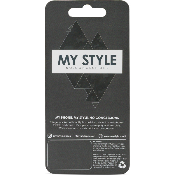 My Style Universal Sticky Card Pocket Silver Snake - Afbeelding 4