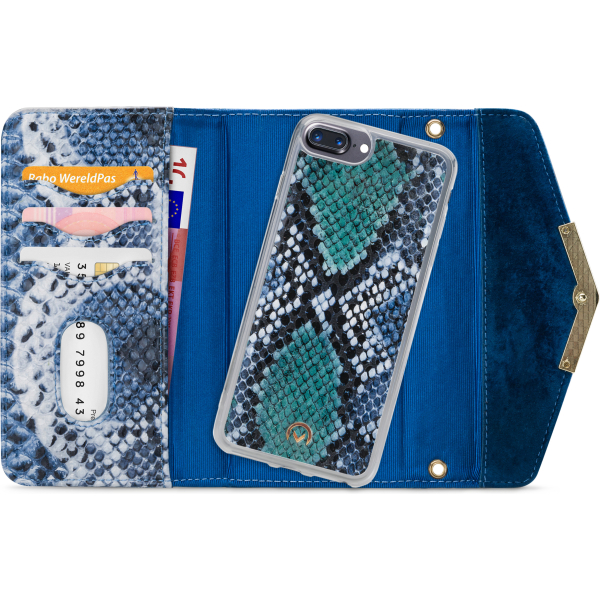 Mobilize 2In1 Gelly Velvet Clutch For Apple Iphone 6 Plus/6S Plus/7 Plus/8 Plus Royal Blue Snake - Afbeelding 4
