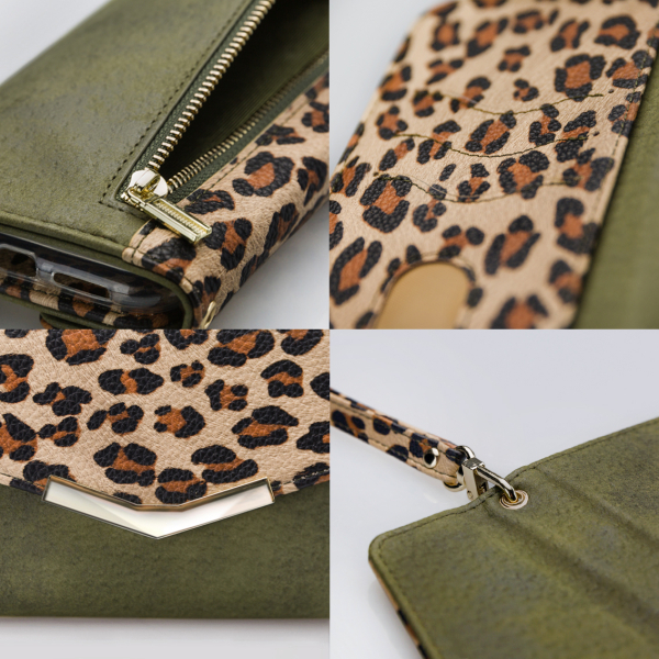 Mobilize 2In1 Gelly Clutch For Samsung Galaxy A40 Green Leopard - Afbeelding 7