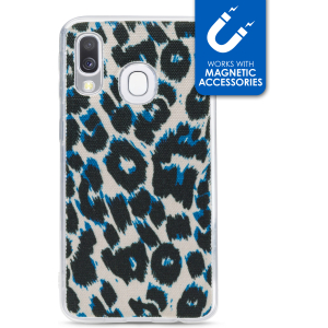 My Style Magneta Case For Samsung Galaxy A40 Blue Leopard