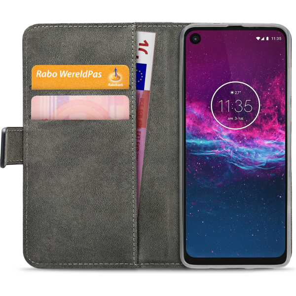 Mobilize Classic Gelly Wallet Book Case Motorola One Action Black - Afbeelding 3