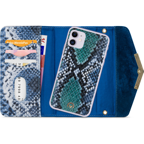 Mobilize 2In1 Gelly Velvet Clutch For Apple Iphone 11 Royal Blue Snake - Afbeelding 4
