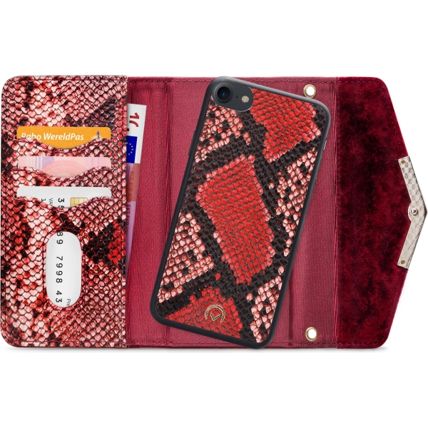 Mobilize 2In1 Gelly Velvet Clutch For Apple Iphone 6/6S/7/8/Se (2020/2022) Red Snake - Afbeelding 4