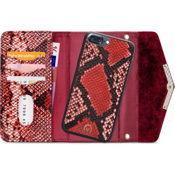 Mobilize 2In1 Gelly Velvet Clutch For Apple Iphone 6 Plus/6S Plus/7 Plus/8 Plus Red Snake - Afbeelding 4