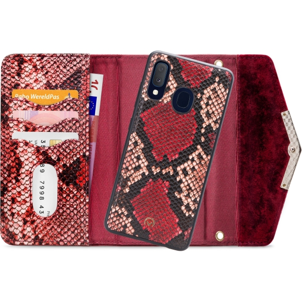 Mobilize 2In1 Gelly Velvet Clutch For Samsung Galaxy A20E Red Snake - Afbeelding 4