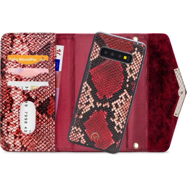 Mobilize 2In1 Gelly Velvet Clutch For Samsung Galaxy S10 Red Snake - Afbeelding 4