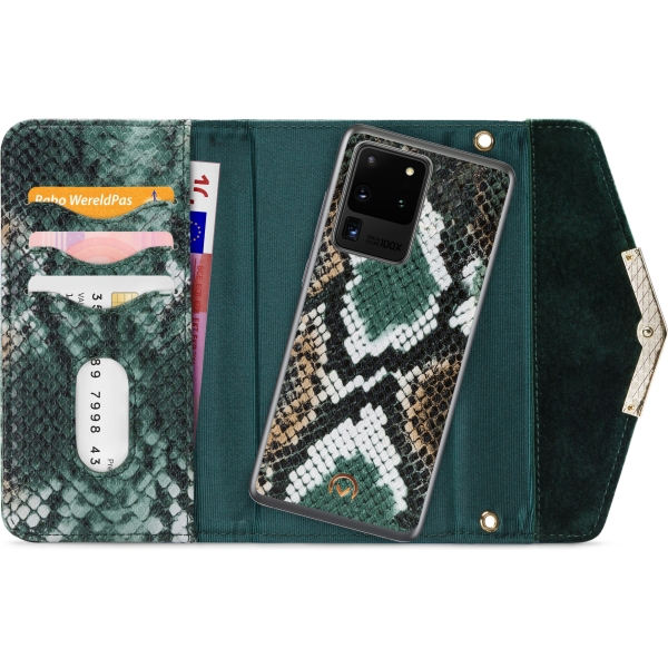 Mobilize 2In1 Gelly Velvet Clutch For Samsung Galaxy S20 Ultra/S20 Ultra 5G Green Snake - Afbeelding 4