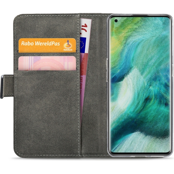 Mobilize Classic Gelly Wallet Book Case Oppo Find X2 Black - Afbeelding 4