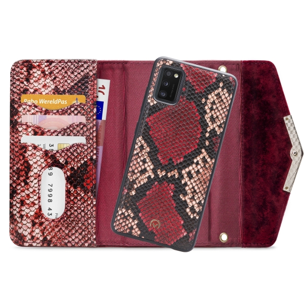 Mobilize 2In1 Gelly Velvet Clutch For Samsung Galaxy A41 Red Snake - Afbeelding 4