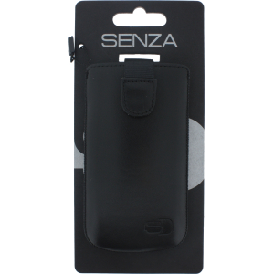 Senza Leather Slide Case Black Size S