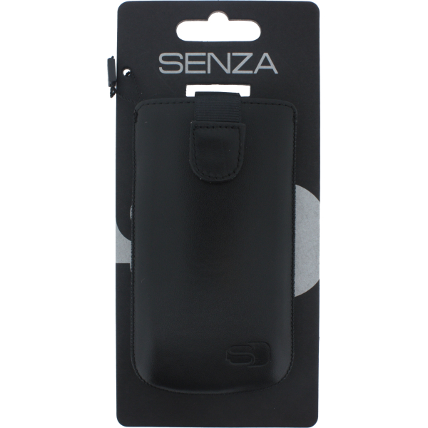 Senza Leather Slide Case Black Size S