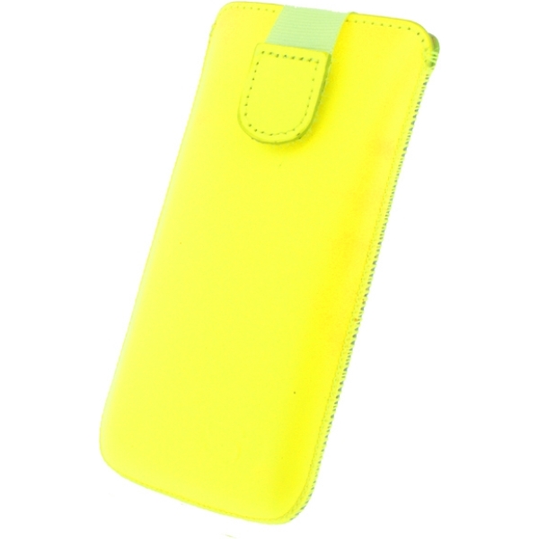 Senza Leather Slide Case Neon Yellow Size M-Large - Afbeelding 2
