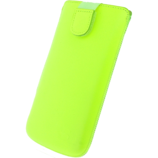 Senza Leather Slide Case Neon Yellow Size Xxl - Afbeelding 2