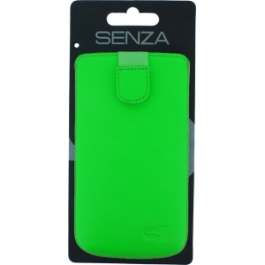 Senza Leather Slide Case Neon Green Size Xxl