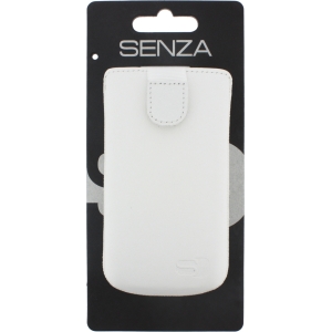 Senza Leather Slide Case White Size M