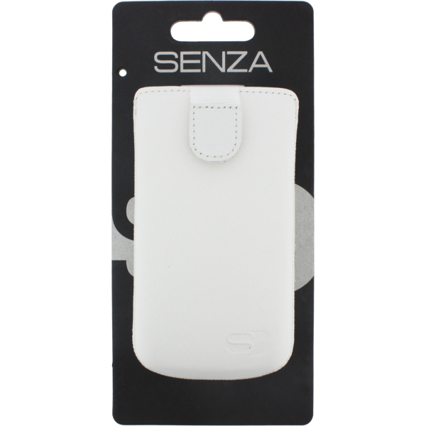 Senza Leather Slide Case White Size L