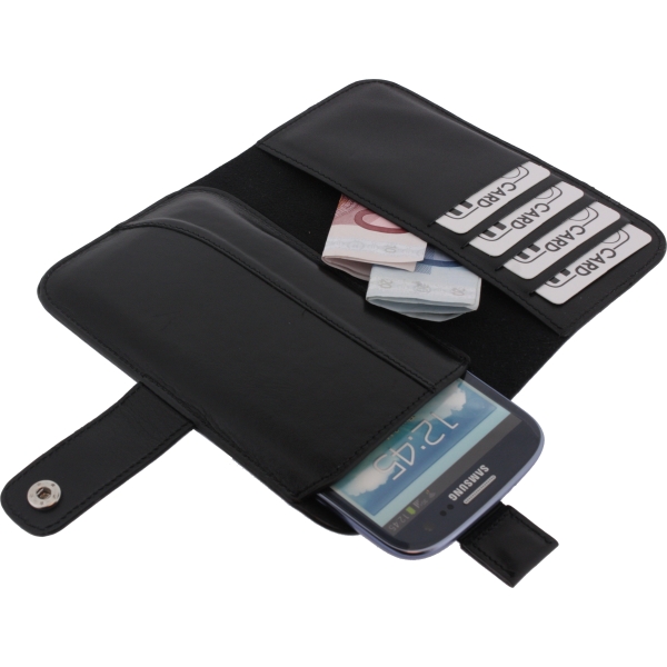 Senza Leather Wallet Slide Case Black Size Xxl - Afbeelding 5