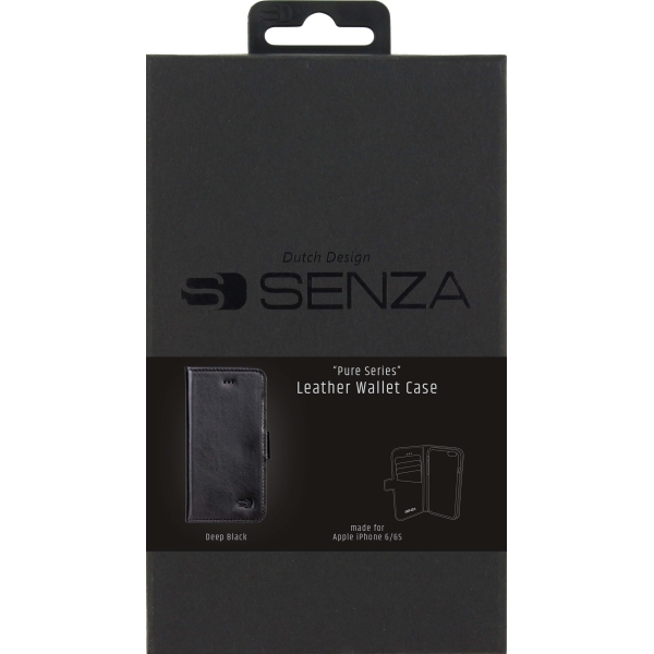 Senza Pure Leather Wallet Apple Iphone 6/6S Deep Black - Afbeelding 3