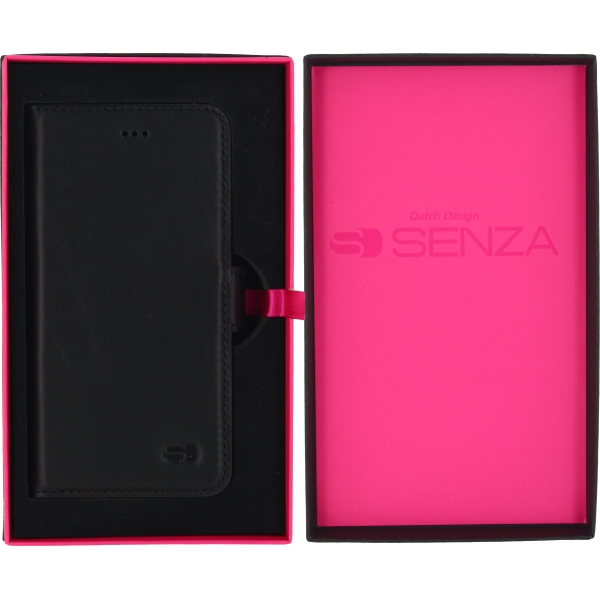 Senza Pure Leather Wallet Apple Iphone 6/6S Deep Black - Afbeelding 4