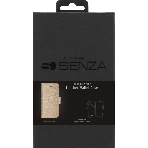 Senza Exquisite Leather Wallet Apple Iphone 6/6S Desert Taupe - Afbeelding 3