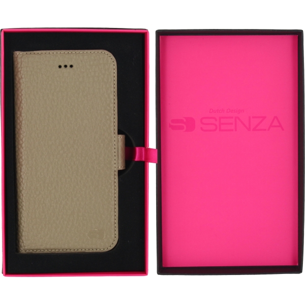 Senza Exquisite Leather Wallet Apple Iphone 6/6S Desert Taupe - Afbeelding 4