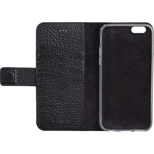 Senza Exquisite Leather Wallet Apple Iphone 5/5S/Se Intense Black - Afbeelding 2