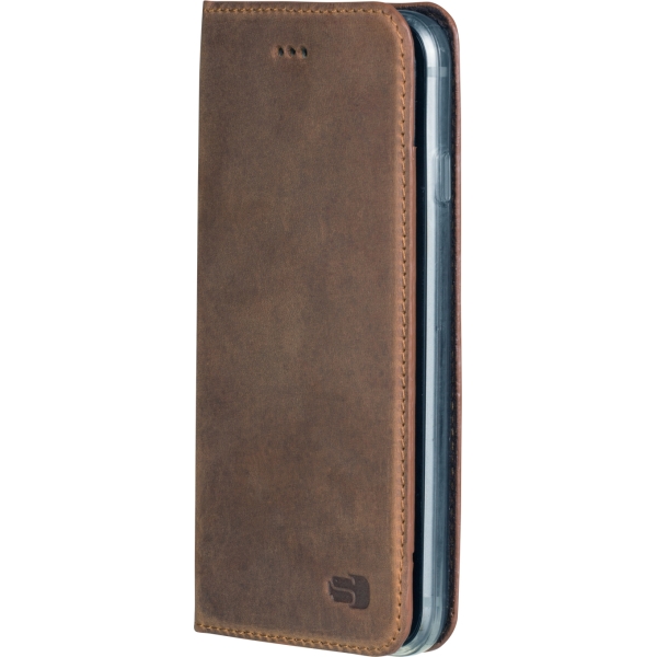 Senza Raw Leather Booklet Apple Iphone 6/6S Chestnut Brown