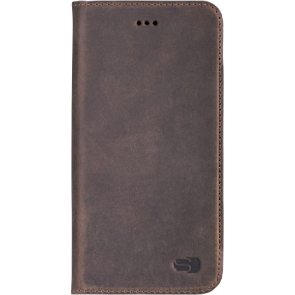 Senza Raw Leather Booklet Apple Iphone 6/6S Walnut Brown - Afbeelding 2