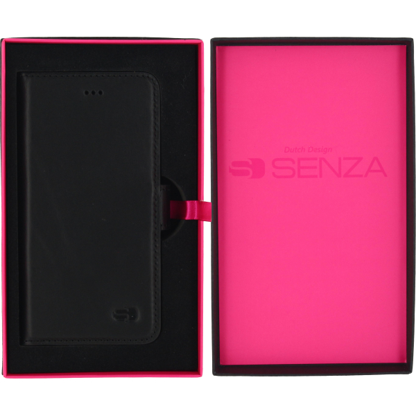 Senza Pure Leather Wallet Apple Iphone 7/8/Se (2020/2022) Deep Black - Afbeelding 4