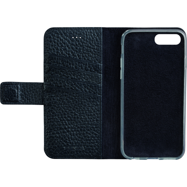 Senza Exquisite Leather Wallet Apple Iphone 7 Plus/8 Plus Intense Black - Afbeelding 2