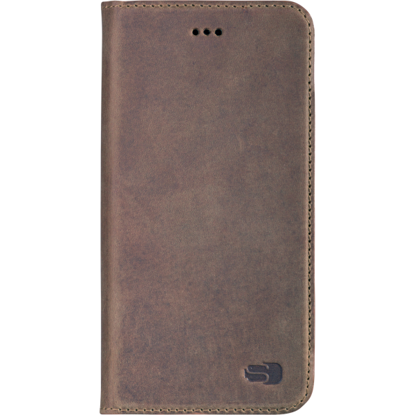 Senza Raw Leather Booklet Apple Iphone 7 Plus/8 Plus Chestnut Brown