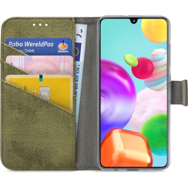 My Style Flex Wallet For Samsung Galaxy A41 Olive - Afbeelding 3