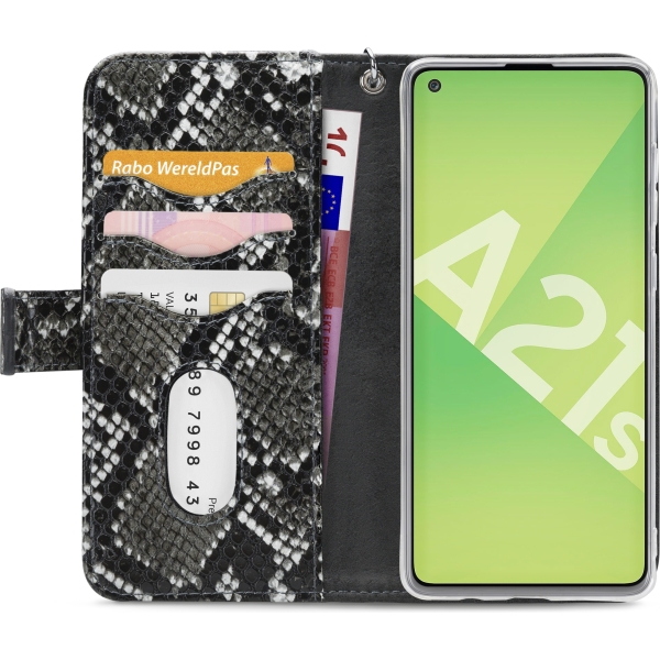 Mobilize 2In1 Gelly Zipper Case Samsung Galaxy A21S Black/Snake - Afbeelding 3