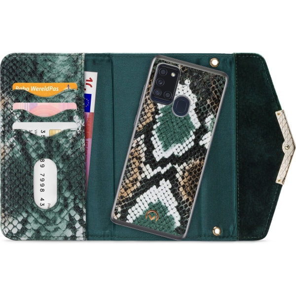 Mobilize 2In1 Gelly Velvet Clutch For Samsung Galaxy A21S Green Snake - Afbeelding 4