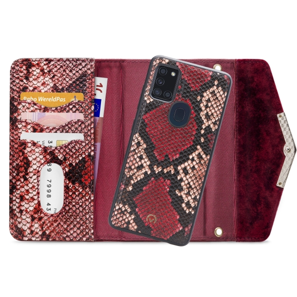 Mobilize 2In1 Gelly Velvet Clutch For Samsung Galaxy A21S Red Snake - Afbeelding 4