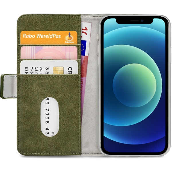Mobilize Elite Gelly Wallet Book Case Apple Iphone 12 Mini Green - Afbeelding 4