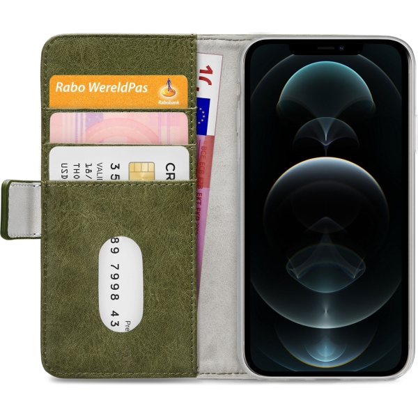 Mobilize Elite Gelly Wallet Book Case Apple Iphone 12 Pro Max Green - Afbeelding 4