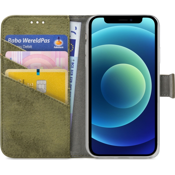My Style Flex Wallet For Apple Iphone 12 Mini Olive - Afbeelding 3